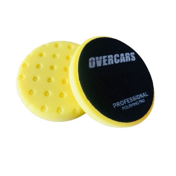 Overcars Pad Espuma 5” Ccs Rotativa Amarillo Corte Alto